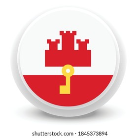 Vector - gibraltar Flag Button Icon