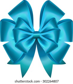 Vector gift bow. Vector illustration. Created with gradient mesh. Concept for invitation, banners, gift cards, congratulation or website layout vector.