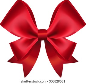 Vector gift bow. Vector illustration. Created with gradient mesh. Concept for invitation, banners, gift cards, congratulation or website layout vector.