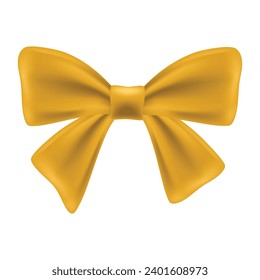 Vektorgeschenk verschlingt Seidengoldband mit dekorativer Schleife. realistisches festliches Satin-Band für die Dekoration.