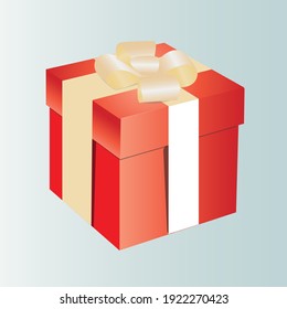 vector gift box with bow