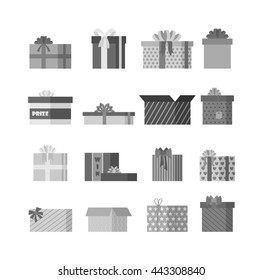 Vector gift box cardboard empty container packaging