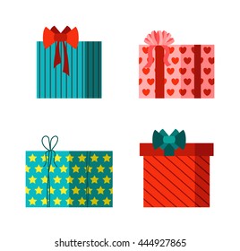 Vector gift box cardboard empty container packaging