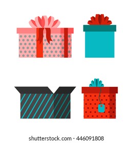 Vector gift box cardboard empty container packaging