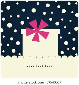 vector gift box of christmas card