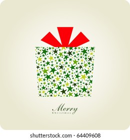 vector gift box of christmas card