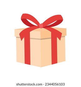 Vector gift box design on white background.