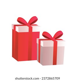 Vector gift box design on white background.