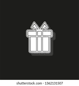 vector gift box, holiday present package - celebration illustration, giftbox icon