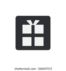 vector gift box icon. icon black.