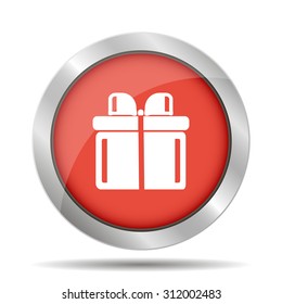 vector gift box icon. Flat design style eps 10