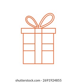 vector gift box icon on the white background