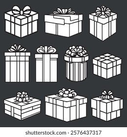 Vector Gift Box Icon for Online Stores
