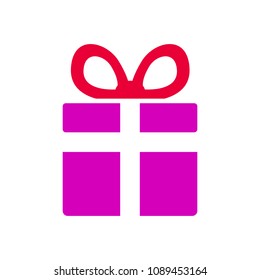 Vector Gift box illustration isolated - holiday present graphic symbol - giftbox icon
