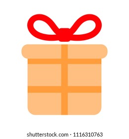 Vector Gift box illustration isolated - holiday present graphic symbol - giftbox icon
