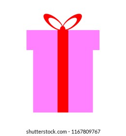 Vector Gift box illustration isolated - holiday present graphic symbol - giftbox icon