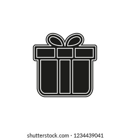 Vector Gift box illustration isolated - holiday present graphic symbol - giftbox icon