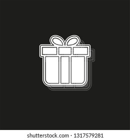 Vector Gift box illustration isolated - holiday present graphic symbol - giftbox icon