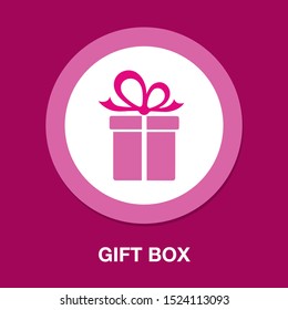 Vector Gift box illustration isolated - holiday present graphic symbol - giftbox icon