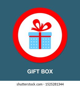 vector gift box illustration isolated. present package, surprise icon