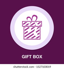 vector gift box illustration isolated. birthday package, birthday present