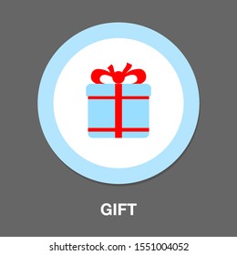 Vector Gift box illustration isolated - holiday present graphic symbol - giftbox icon
