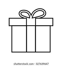 Vector gift box line icon