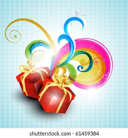 caja de regalo vectorial sobre fondo hermoso