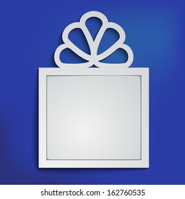 Vector gift box on blue background