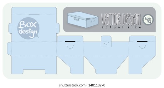 Vector Gift Box paper die cut (actual size) 