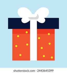 vector gift box present isolated illustration.