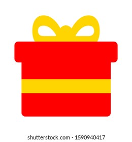 vector gift box - present package, birthday or holiday symbol