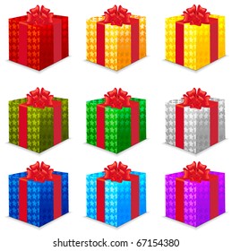 Vector gift box set