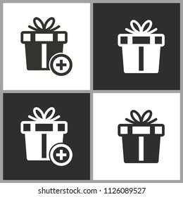 Vector gift box surprise icon - birthday present symbol.