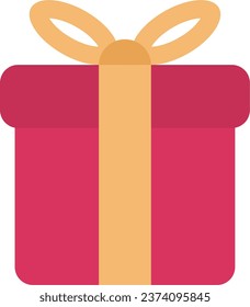 vector of a gift box tied with ribbon