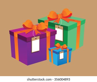 vector Gift boxes