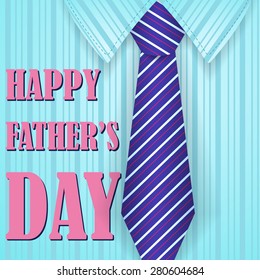 vector gift card for a fathers day with a tie and text