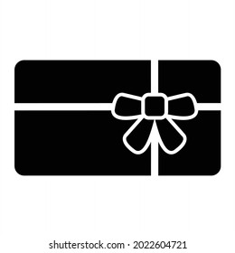 Vector Gift Card Glyph Icon Design
