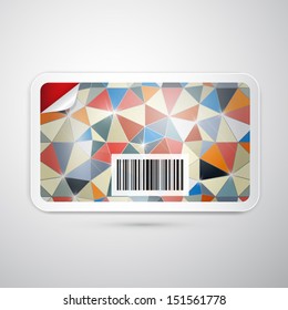 Vector Gift Card Isolated on Grey Background