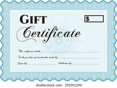 Vektorgeschenkgutschein. Schönheitsdesign. Vektorgrafik.Mit linearem Hintergrund. 