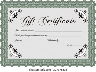formal gift certificate border frame quality stock vector royalty