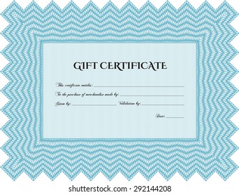 Vector Gift Certificate. Complex background. Customizable, Easy to edit and change colors.Good design. 