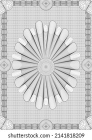 Vector Gift Certificate, Guilloche grid