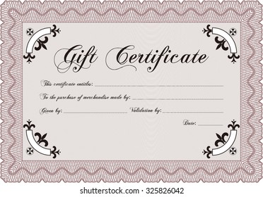 Vector Illustration Gift Certificate Template Icon Stock Vector ...