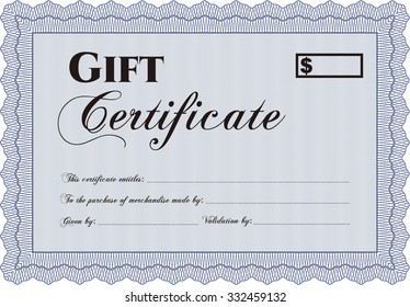 Vector Gift Certificate. With quality background. Lovely design. Customizable, Easy to edit and change colors.
