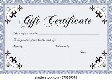 Vector Gift Certificate Template Superior Design Stock Vector (Royalty ...