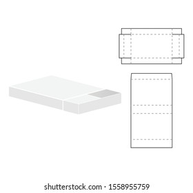 Vector Gift craft Box for Design, with drawing