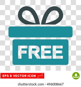 Vector Gift EPS vector pictograph. Illustration style is flat iconic bicolor soft blue symbol on a transparent background.