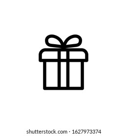 Vector, gift icon. Line design template