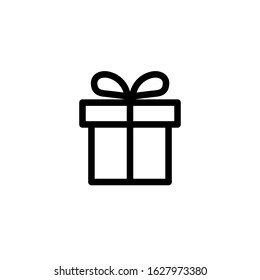 Vector, gift icon. Line design template